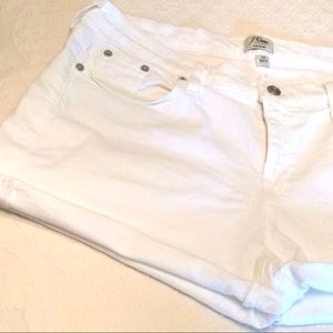 J. Crew white jean shorts